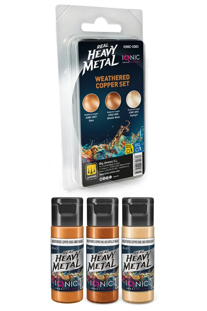 IONIC Real Heavy Metal: Weathered Copper Set (3x20 ml)