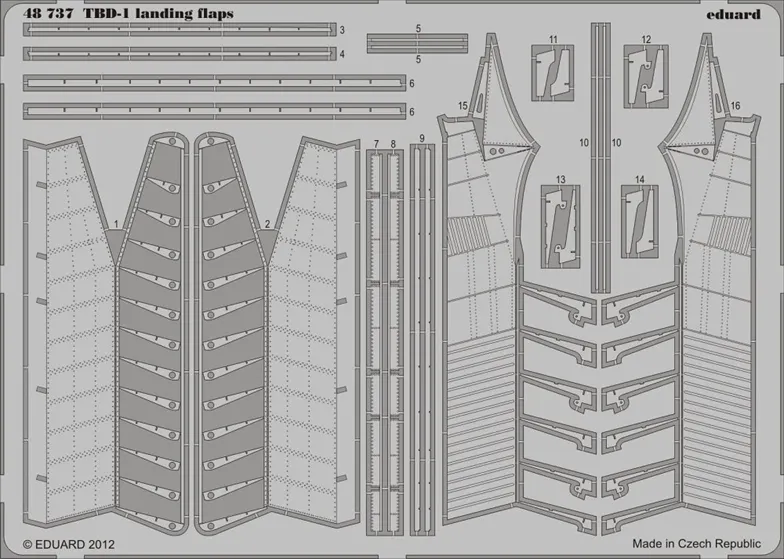 TBD-1 Dauntless - Landing Flaps - Photo Etch Set (GWH)
