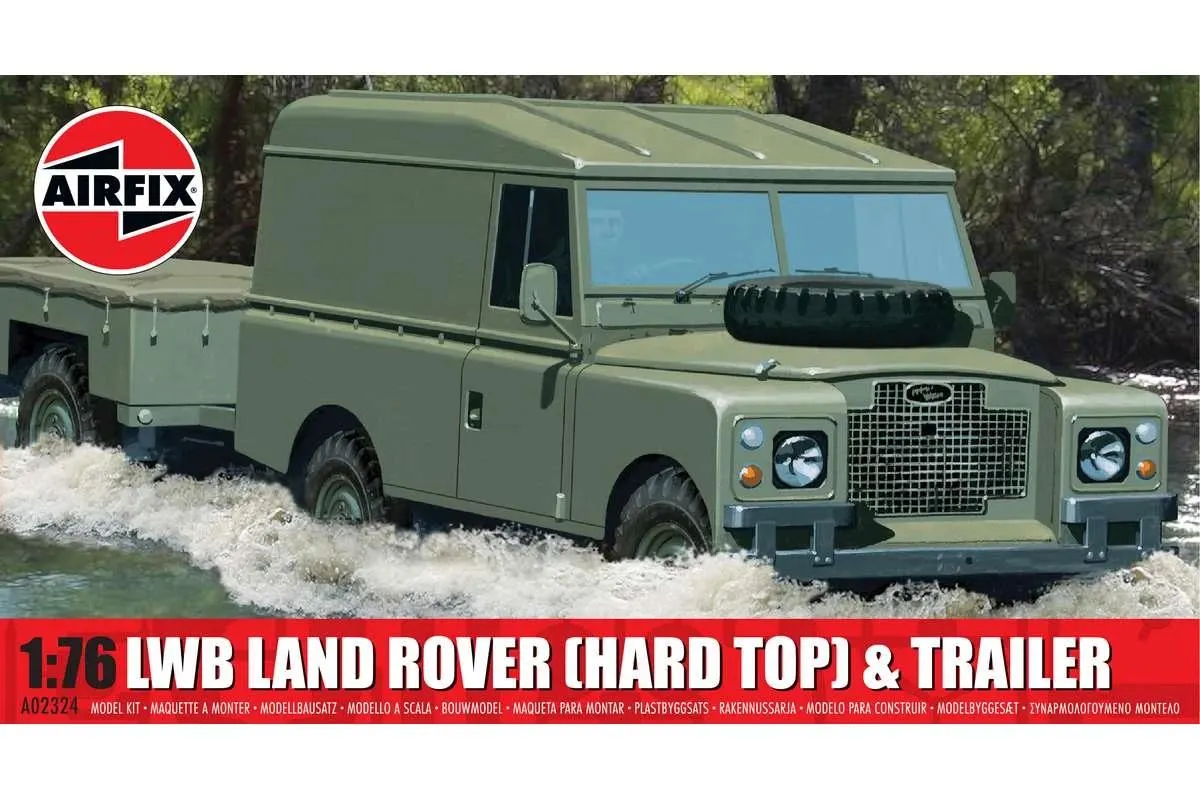 LWB Land Rover (Hard Top) & Trailer 1:76