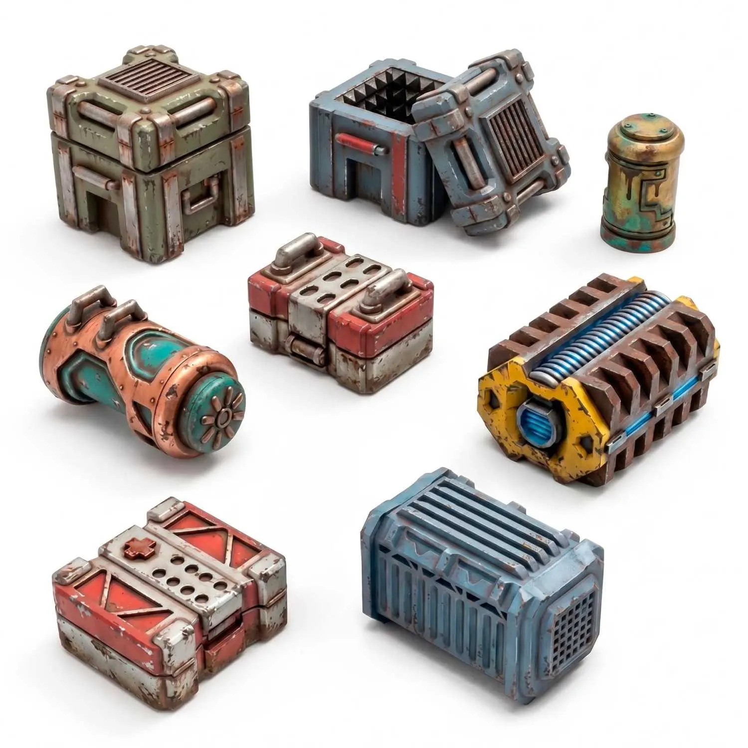 Sci-fi Crates (x12) (1:48)