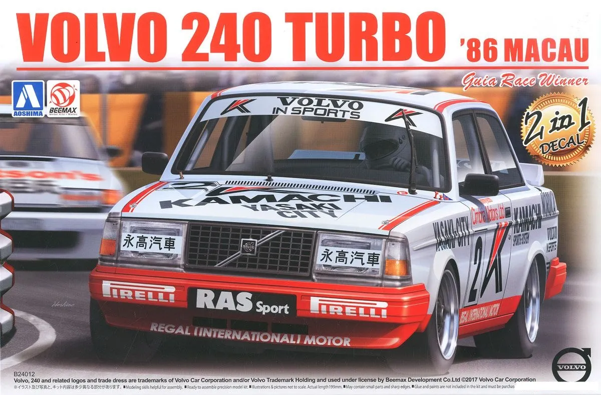 Volvo 240 Turbo '86 Macau Guia Race Winner 1:24