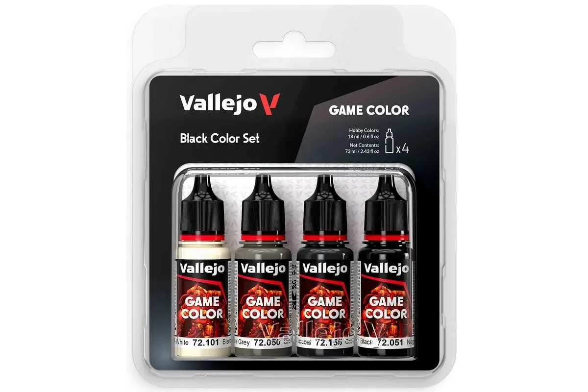 Vallejo Game Color: Black set (4x18ml)