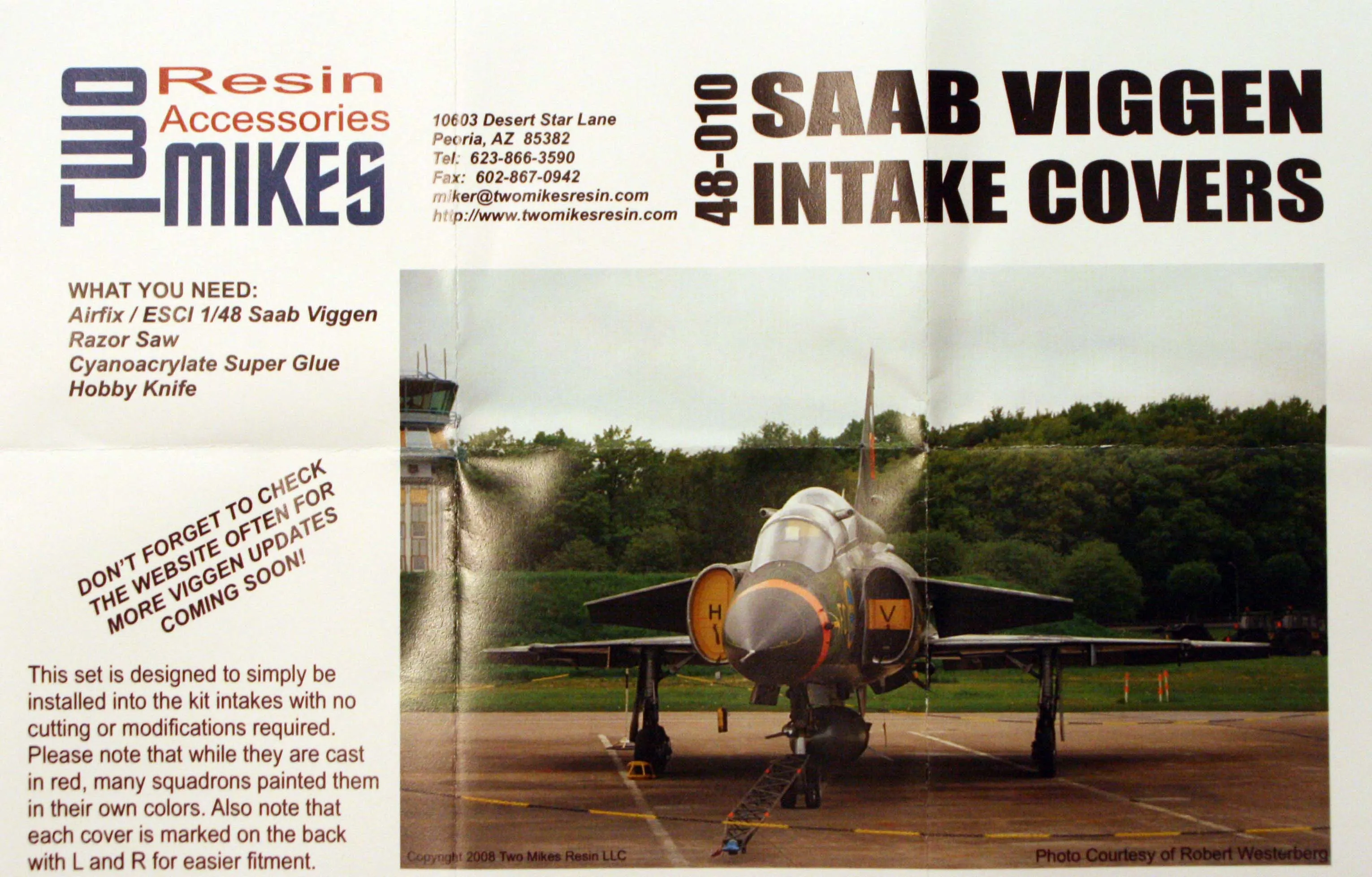 SAAB Viggen - Intake Covers (AFX/ESC)
