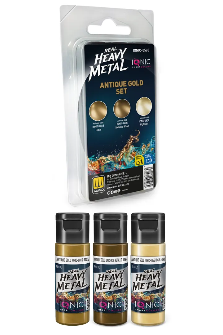 IONIC Real Heavy Metal: Antique Gold Set (3x20 ml)