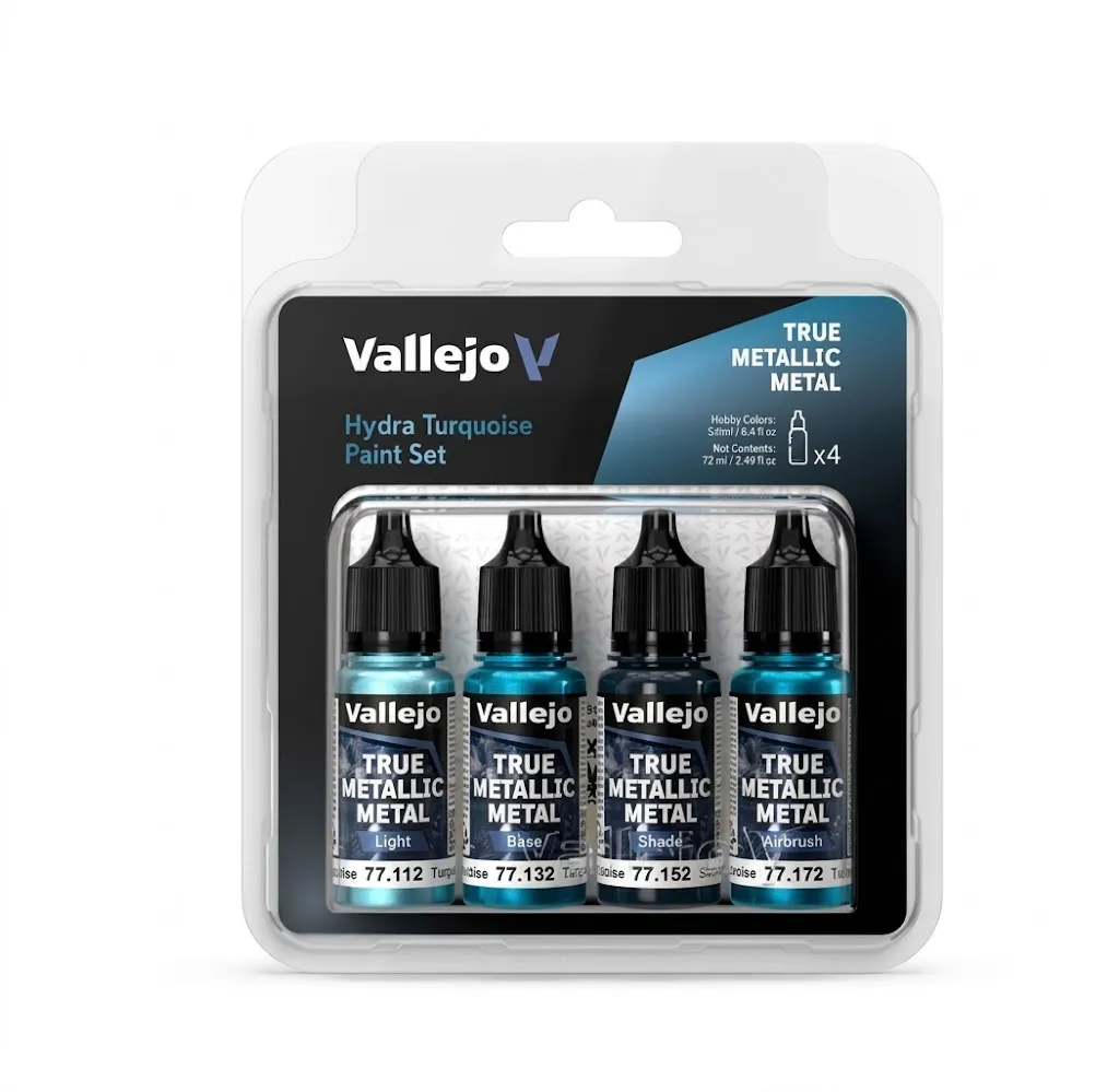 Vallejo True Metallic Metal: Hydra Turquoise Paint Set (4x18ml)
