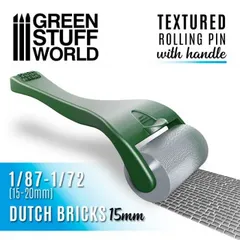 Rolling Pin with Handle, Dutch Bricks 15MM