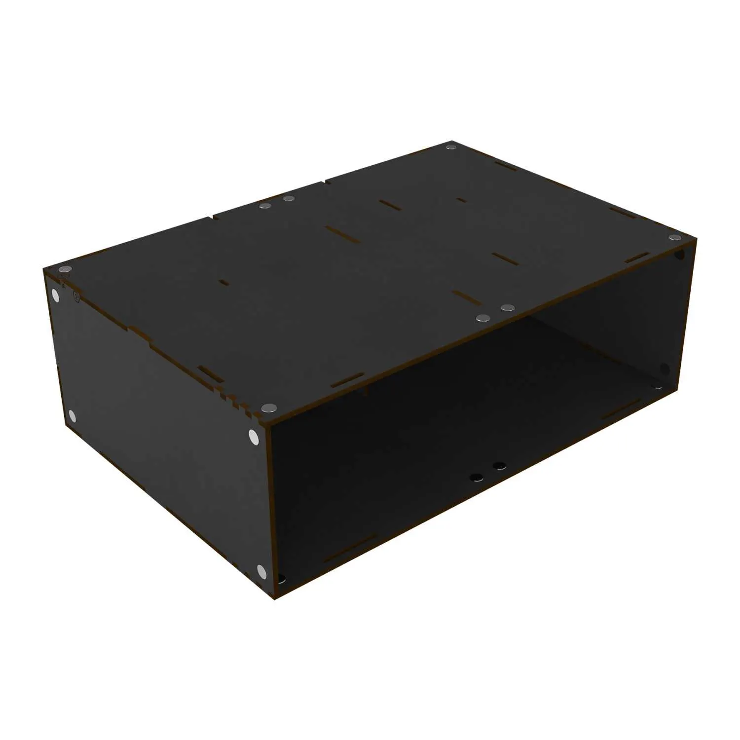 Stackable hollow storage module - Black (Magnetized)