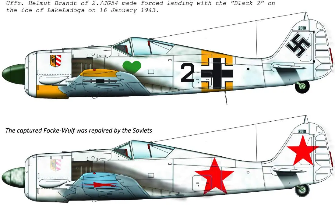 FW-190 A-4 (Black 2 JG54; + Soviet captured painting)