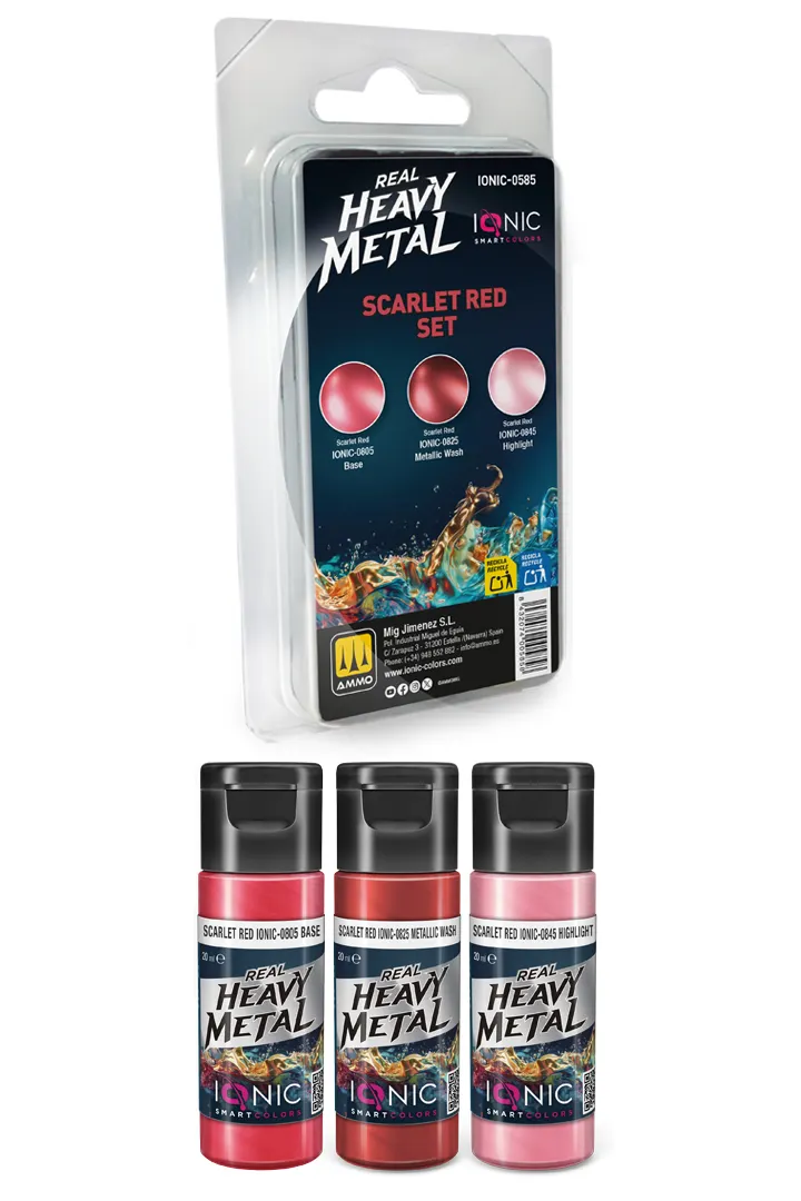 IONIC Real Heavy Metal: Scarlet Red Set (3x20 ml)