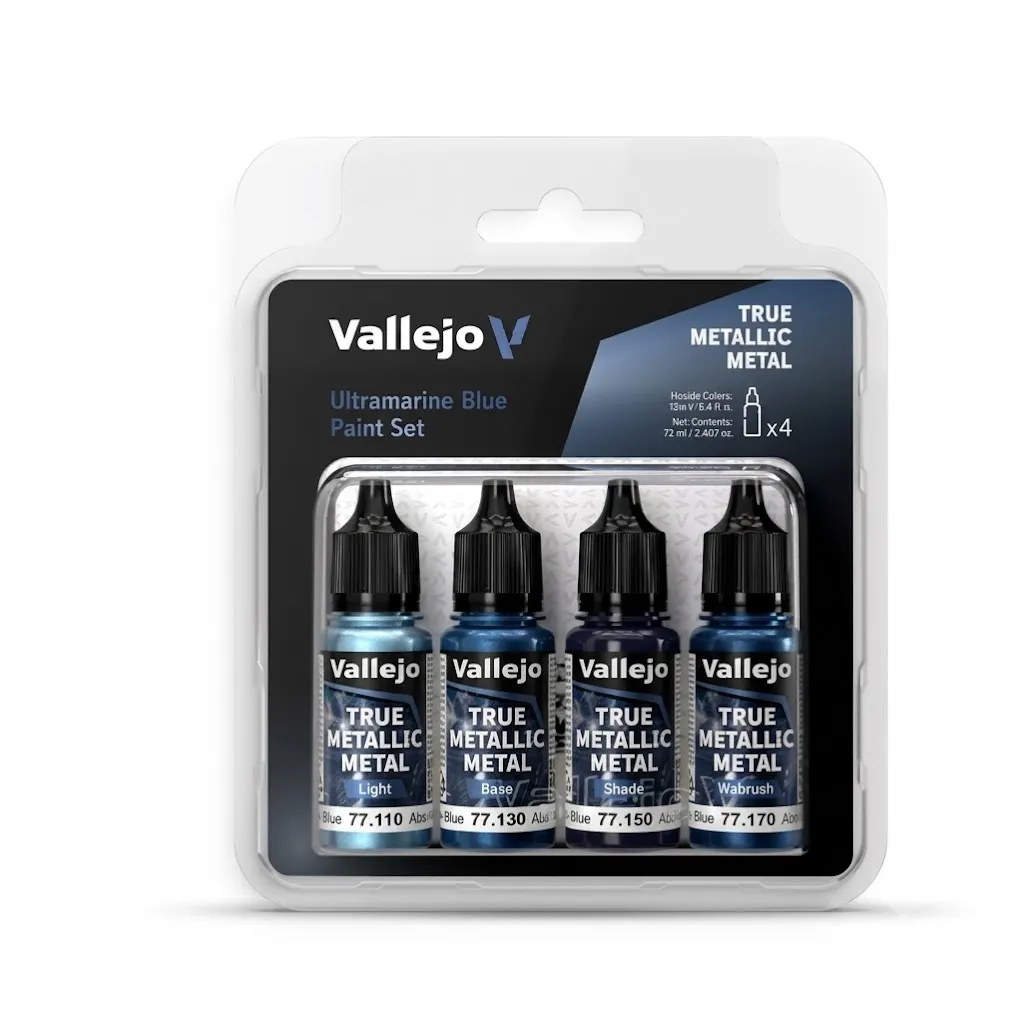 Vallejo True Metallic Metal: Ultramarine Blue Paint Set (4x18ml)