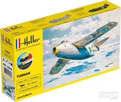 SAAB J29 Tunnan, with paint, glue and brush