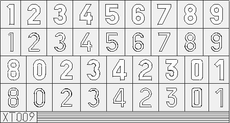 German Numbers Large - Paint Mask