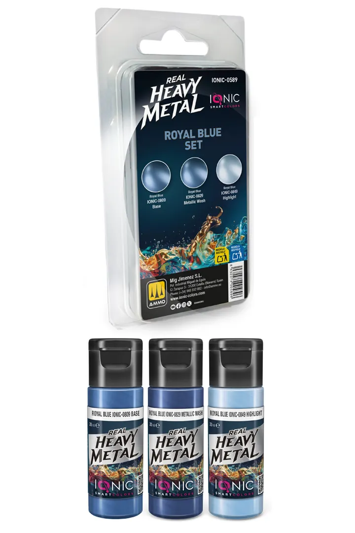 IONIC Real Heavy Metal: Royal Blue Set (3x20 ml)