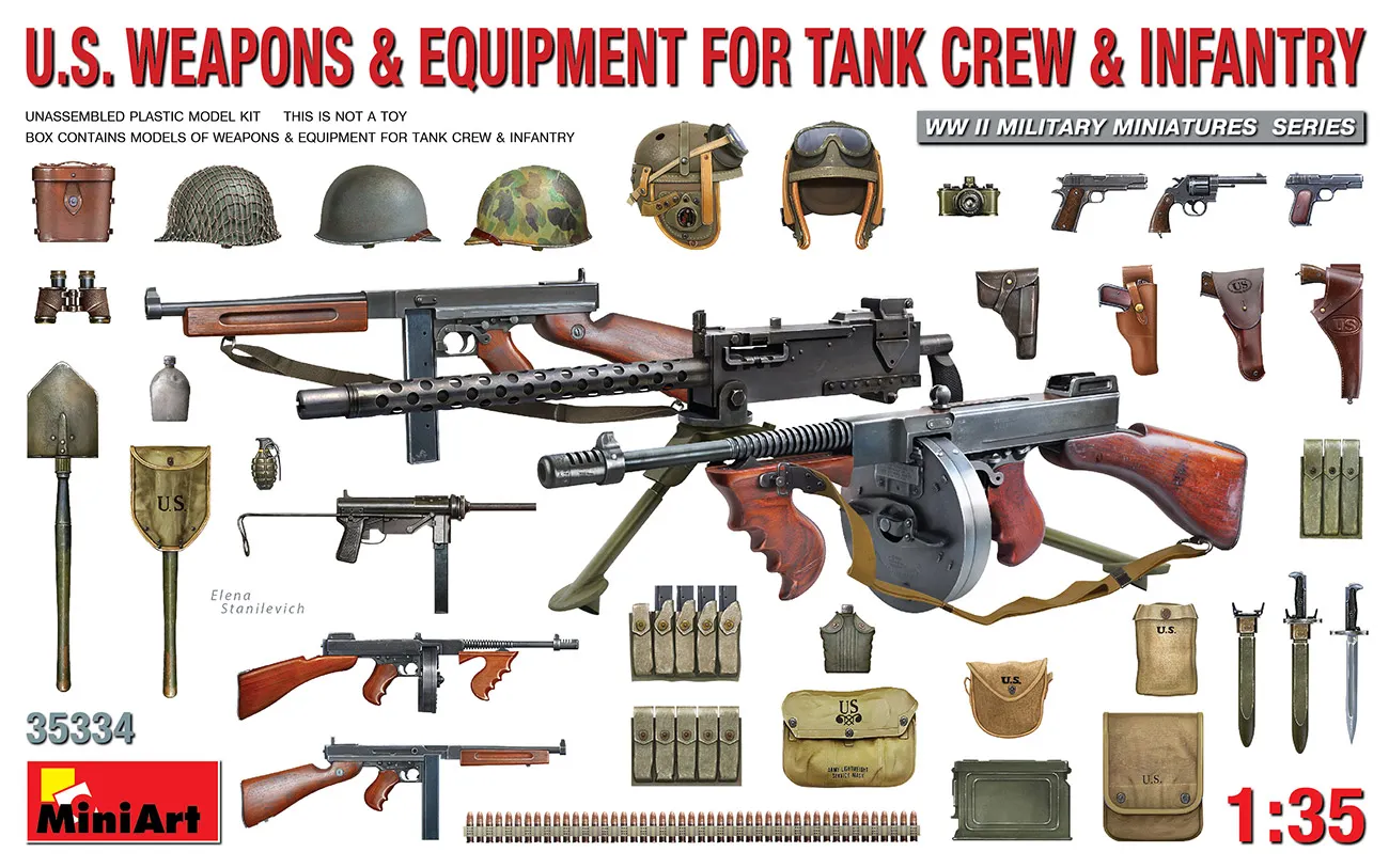 US Weapons & Equipment for Tank Crew & Infantry' 1:35