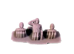 Swedish 1970-1980s m69 Uniformed Tank Crews, 3 x 3D Printed Figures 1:72
