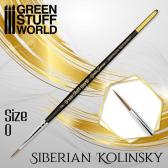 Green Stuff World GOLD SERIES Siberian Kolinsky Brush - Size 0