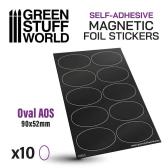 Green Stuff World Oval Magnetic Sheet SELF-ADHESIVE - 90x52mm