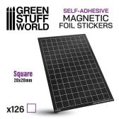 Green Stuff World Square Magnetic Sheet SELF-ADHESIVE - 20x20mm