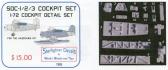 Starfighter Decals SOC Seagull - Cockpit Set (HAS)