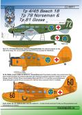 Moose Republic Decals Tp 4/45 Beech 18, TP 78 Norseman, TP 81 Goose "Swedish Air Force" - Decals