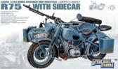 Great Wall Hobby BMW R75 w Sidecar - WWII German Motorcyle