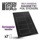 Green Stuff World Rectangular Magnetic Sheet SELF-ADHESIVE - 100x50mm