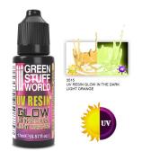 Green Stuff World UV RESIN 17ml LIGHT ORANGE - Glow in the Dark