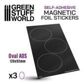 Green Stuff World Oval Magnetic Sheet SELF-ADHESIVE - 120x92mm