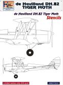 H-Models Decals DeHavilland DH.82 Tiger Moth - Stencils (for 4 A/C)