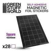 Green Stuff World Square Magnetic Sheet SELF-ADHESIVE - 40x40mm