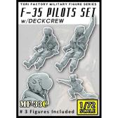 ZLPLA F-35 Marine Corps Pilot Set with Deck Crew (3 Figure Set)