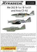 Xtradecal Me-262B-1a/B-1aU1/Avia CS-92