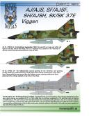 Moose Republic Decals SAAB AJ37/AJS37/AF37/AJSF37/AJSH37/SK37/SK37E Viggen - Decals