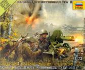 Zvezda Soviet Machine Gun Maxim w Crew "1941-1943" - Snap Fit