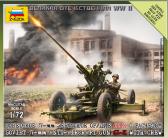 Zvezda Soviet 37mm AA Gun Type 61K w Crew