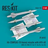 ResKit Kh-25MP (AS-10 Karen) Missile w APU-68 (4 pcs)