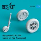 ResKit Messerschmitt Bf-109F - Wheels Set Type 2 (weighted)