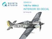 Quinta Studio Focke-Wulf Fw 190A-3 - Interior 3D Decal (TAM)